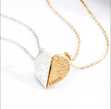 Load image into Gallery viewer, Best Friend necklace BFF Necklace, Trneding friendship necklace Heart friends necklace, Set of 2
