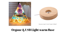 Load image into Gallery viewer, Orgone Pyramid, Amethyst & Blue larimar Orgonite