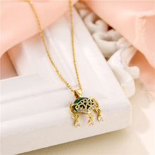 Load image into Gallery viewer, Jade Natural Necklace Gold Tone Necklace- Good Luck•Fortune