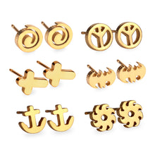 Load image into Gallery viewer, Surgical steel stud earrings set | tarnish free earrings Hypoallergenic earrings