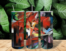 Load image into Gallery viewer, Starry Night Fox 20oz Tumbler Cup with Straw and Lid, Birthday Gift for Art Fan