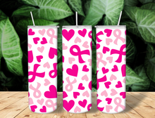 Load image into Gallery viewer, breast cancer cup, breast cancer awareness, awareness tumbler