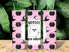 Load image into Gallery viewer, Boo! You Whore! Halloween Tumbler Cup with Straw and Lid,