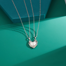 Load image into Gallery viewer, 2 PC Set Heart Necklace - Trendy Heart necklace Gift for couples, Gift for BBF