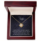 To My Wife, Beautiful Love Knot Necklace representing the love and bond between two souls. Gift for her