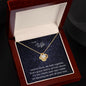 To My Wife, Beautiful Love Knot Necklace representing the love and bond between two souls. Gift for her