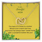 To My Beautiful Mom Heart Necklace Mother's Poem necklace gift, Cute Anniversary Or Birthday Gift Mother's Day Love you Mom