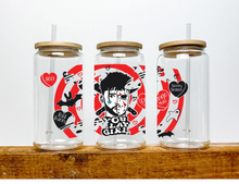 Load image into Gallery viewer, Bad Bunny Halloween Themed Iced Coffee Cup Glass - Trendy Glass Jar