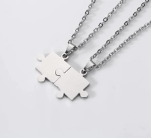 Load image into Gallery viewer, 2 PC Set I love you Puzzle necklace Set Couple's GIFT