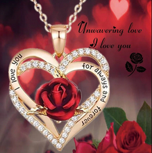 Load image into Gallery viewer, I Love You Necklace - Trendy Heart necklace Gold tone