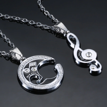 Load image into Gallery viewer, 2 PC Set I love you Necklace Black Robe necklace Set Couple's GIFT
