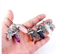 Load image into Gallery viewer, Natural Healing Stone Keychain For Protection