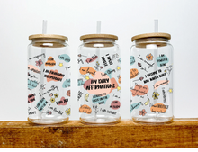 Load image into Gallery viewer, Daily Affirmations Beer Can glass | Boho Coffee Glass | 16 OZ