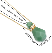 Load image into Gallery viewer, Perfume Bottle Necklace Made with Genuine Stones
