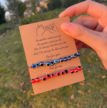 Load image into Gallery viewer, Turkish Evil Eye Protection Bracelet 2 PC SET BBF Gifts Couple Gift