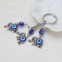 Load image into Gallery viewer, Evil Eye Protection Keychain For For Protection, Evil eye Keychain, Handmade.