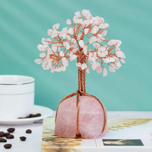 Load image into Gallery viewer, Feng Shui Rose Quartz Crystal Tree