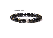 Load image into Gallery viewer, Black Obsidian Bracelet For healing & Protection Semi Precious bracelet