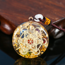 Load image into Gallery viewer, Orgonite Pendant Necklace Metatron Cosmic Healing Necklace