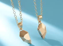 Load image into Gallery viewer, 2 PC Set Heart Necklace - Trendy Heart necklace Gift for couples, Gift for BBF