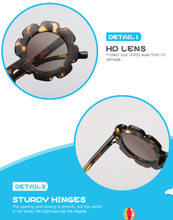 Load image into Gallery viewer, Flower Shaped Kids Sunglasses Retro Vintage Boho Translucent Sun Glasses