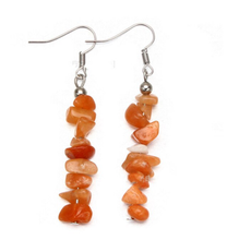 Load image into Gallery viewer, Cute Silver tone Crystal Earrings Handmade Reiki & Chakra Gifts