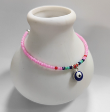 Load image into Gallery viewer, Turkish Evil Eye Protection Bracelet Pink Color, Fashion Bracelet