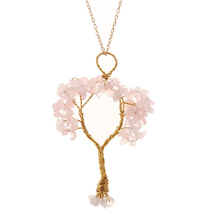 Load image into Gallery viewer, Natural Handmade Crystal Feng Shui Necklace Carnelian, Amethyst,