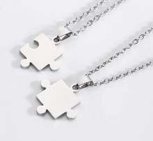 Load image into Gallery viewer, 2 PC Set I love you Puzzle necklace Set Couple's GIFT