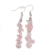 Load image into Gallery viewer, Cute Silver tone Crystal Earrings Handmade Reiki & Chakra Gifts
