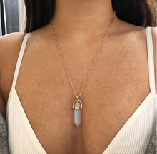 Load image into Gallery viewer, Natural Handmade Point Necklace Hexagon Chain Pendant Necklace Crystal For Woman