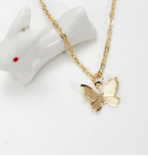Load image into Gallery viewer, Butterfly Necklace - Trendy Butterfly necklace Gold tone - Gift for her