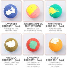 Load image into Gallery viewer, Bath Bomb 6 Pack Fizzer Gift Set Assorted Scents & Colors - VEGAN