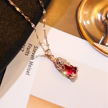 Load image into Gallery viewer, Carnelian Pendant Necklace Elephant Shaped, Handmade