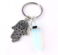 Load image into Gallery viewer, Natural Healing Stone Keychain For Protection