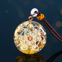 Load image into Gallery viewer, Orgonite Pendant Necklace Metatron Cosmic Healing Necklace