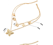 Load image into Gallery viewer, Butterfly Necklace - Trendy Butterfly Choker necklace Gold tone - Gift for her