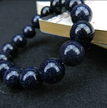 Load image into Gallery viewer, Blue SandStone Stretch Bead Bracelet Chakra Energy Balance