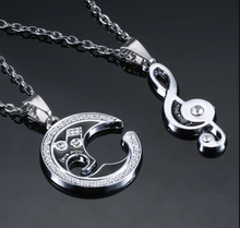 Load image into Gallery viewer, 2 PC Set I love you Necklace Black Robe necklace Set Couple's GIFT