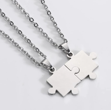Load image into Gallery viewer, 2 PC Set I love you Puzzle necklace Set Couple's GIFT