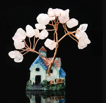 Load image into Gallery viewer, Miniature Mini Crystal Feng Shui Tree Gemstone Chip Crystal Tree Of Life/ Chakra Tree Healing
