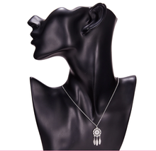 Load image into Gallery viewer, dainty Sleep Catcher necklace Minimalist Dream Catcher Necklace