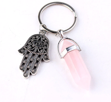 Load image into Gallery viewer, Natural Healing Stone Keychain For Protection