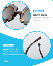 Load image into Gallery viewer, Flower Shaped Kids Sunglasses Retro Vintage Boho Translucent Sun Glasses