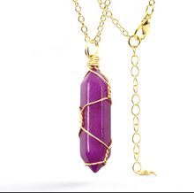 Load image into Gallery viewer, Elegant Silver-Tone Purple Garnet Agate Point Necklace - Perfect Daily