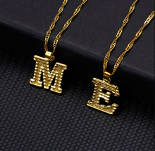 Load image into Gallery viewer, Fashion Initial Letter Necklace, Tiny Alphabet Pendant Gold Color Necklace