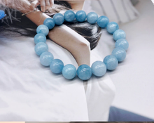 Load image into Gallery viewer, Blue Chalcedony Bracelet Powerful Bracelet 8mm Healing Energy Crystal