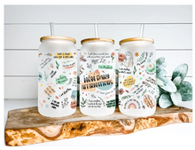 Load image into Gallery viewer, Mom Daily Affirmations Beer Can glass | Boho Coffee Glass | Aesthetic