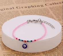 Load image into Gallery viewer, Turkish Evil Eye Protection Bracelet Pink Color, Fashion Bracelet