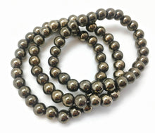 Load image into Gallery viewer, Pyrite Bracelet 8mm Genuine and natural pyrite bracelet For Money & Good Luck